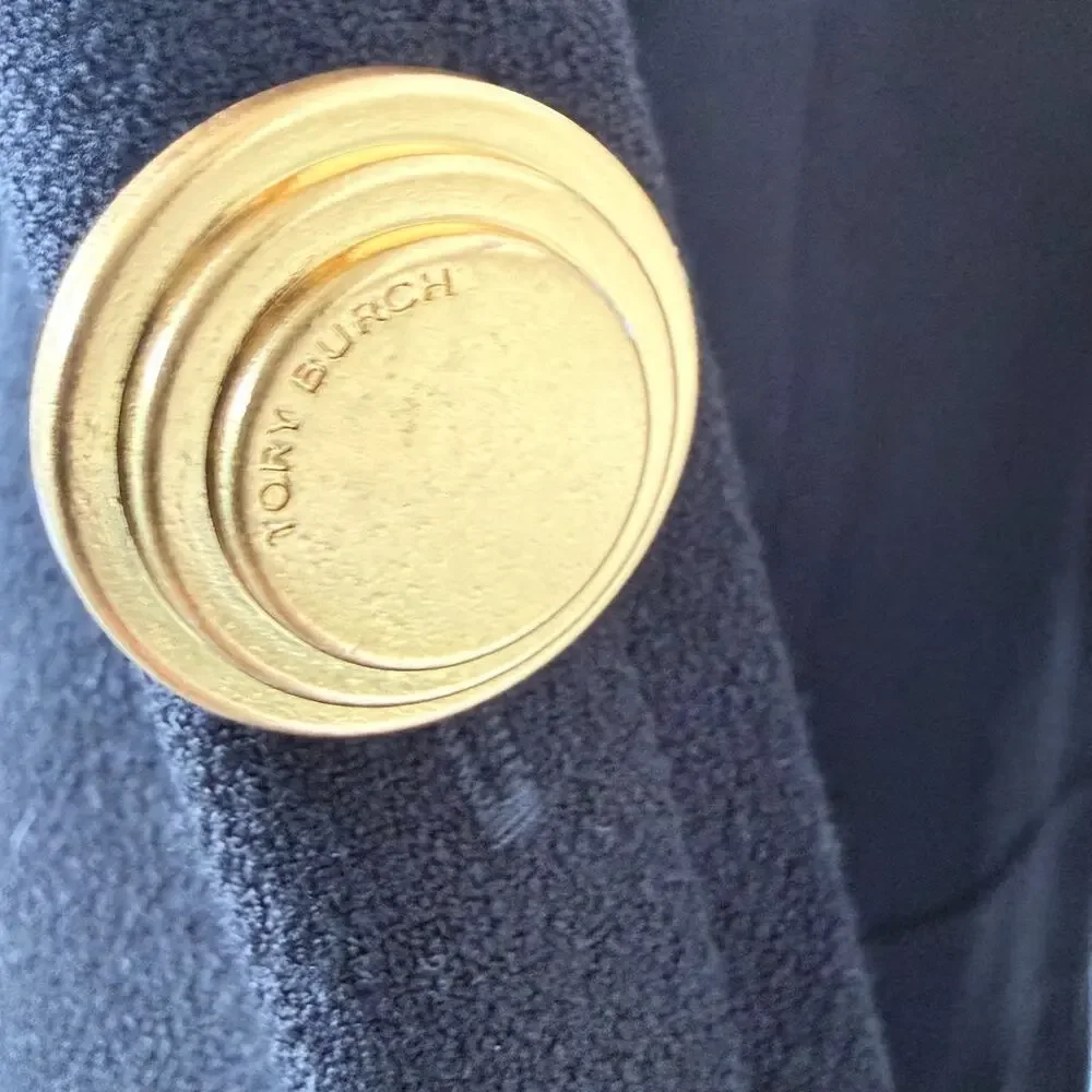 Tory Burch Black Side-Button Shift Dress Size 12 NWT
